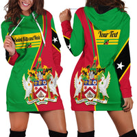 Personalised Saint Kitts and Nevis Hoodie Dress Coat Of Arms Style - Wonder Print Shop
