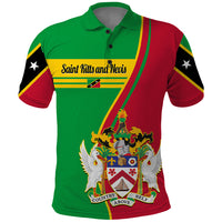 Custom Saint Kitts and Nevis Polo Shirt Coat Of Arms Style - Wonder Print Shop