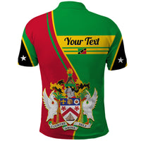 Custom Saint Kitts and Nevis Polo Shirt Coat Of Arms Style - Wonder Print Shop