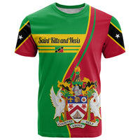 Personalised Saint Kitts and Nevis T Shirt Coat Of Arms Style - Wonder Print Shop
