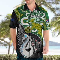 Personalised New Zealand And Australia Hawaiian Shirt Aboriginal Mix Aotearoa Maori Unique Style - Wonder Print Shop