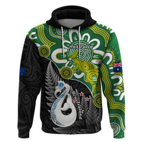 Custom New Zealand And Australia Hoodie Aboriginal Mix Aotearoa Maori Unique Style - Wonder Print Shop
