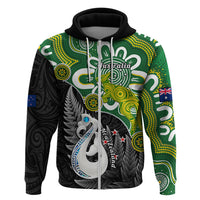 Custom New Zealand And Australia Hoodie Aboriginal Mix Aotearoa Maori Unique Style - Wonder Print Shop