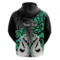 Custom New Zealand Hoodie Te Manaia Mangopare Maori And Fern Green Style - Wonder Print Shop