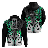Custom New Zealand Hoodie Te Manaia Mangopare Maori And Fern Green Style - Wonder Print Shop