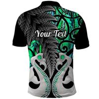 Custom New Zealand Polo Shirt Te Manaia Mangopare Maori And Fern Green Style - Wonder Print Shop
