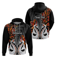 Custom New Zealand Hoodie Te Manaia Mangopare Maori And Fern Orange Style - Wonder Print Shop