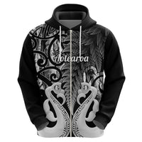 Custom New Zealand Hoodie Te Manaia Mangopare Maori And Fern Black Style - Wonder Print Shop