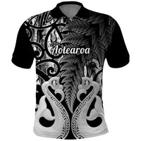 Custom New Zealand Polo Shirt Te Manaia Mangopare Maori And Fern Black Style - Wonder Print Shop