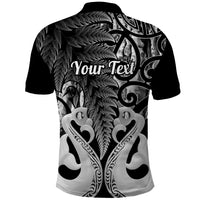 Custom New Zealand Polo Shirt Te Manaia Mangopare Maori And Fern Black Style - Wonder Print Shop