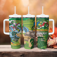 Seychelles National Day Personalized Tumbler With Handle 50 Years Anniversary Lendepandans Sesel