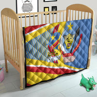 DR Congo Independence Day Quilt Congo-Kinshasa Coat Of Arms Style