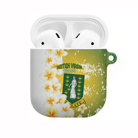British Virgin Islands Day AirPods Case Vigilate Plumeria Alba Coat Of Arms