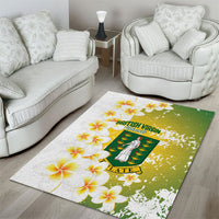British Virgin Islands Day Area Rug Vigilate Plumeria Alba Coat Of Arms