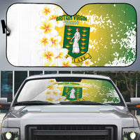 British Virgin Islands Day Auto Sun Shade Vigilate Plumeria Alba Coat Of Arms