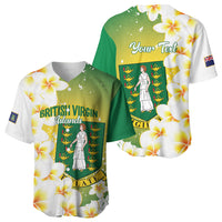 British Virgin Islands Day Personalised Baseball Jersey Vigilate Plumeria Alba Coat Of Arms