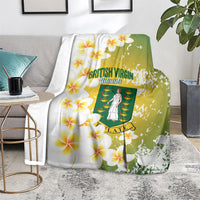 British Virgin Islands Day Blanket Vigilate Plumeria Alba Coat Of Arms