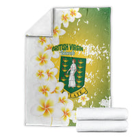 British Virgin Islands Day Blanket Vigilate Plumeria Alba Coat Of Arms