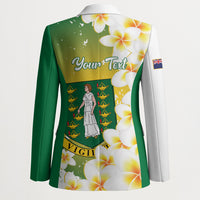 British Virgin Islands Day Personalised Blazer Vigilate Plumeria Alba Coat Of Arms