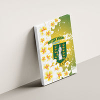 British Virgin Islands Day Canvas Wall Art Vigilate Plumeria Alba Coat Of Arms