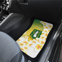 British Virgin Islands Day Personalised Car Mats Vigilate Plumeria Alba Coat Of Arms