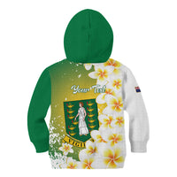 British Virgin Islands Day Personalised Kid Hoodie Vigilate Plumeria Alba Coat Of Arms