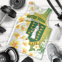 British Virgin Islands Day Personalised Men Tank Top Vigilate Plumeria Alba Coat Of Arms