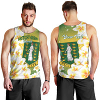 British Virgin Islands Day Personalised Men Tank Top Vigilate Plumeria Alba Coat Of Arms