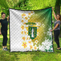 British Virgin Islands Day Quilt Vigilate Plumeria Alba Coat Of Arms