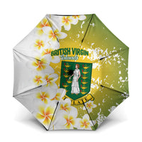 British Virgin Islands Day Umbrella Vigilate Plumeria Alba Coat Of Arms