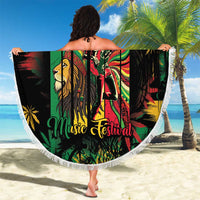 Jamaica Reggae Festival Beach Blanket One Love Rastafari Culture - Wonder Print Shop