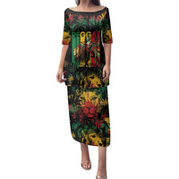 Jamaica Reggae Festival Family Matching Puletasi and Hawaiian Shirt One Love Rastafari Culture - Wonder Print Shop