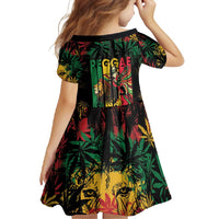 Jamaica Reggae Festival Family Matching Short Sleeve Bodycon Dress and Hawaiian Shirt One Love Rastafari Culture - Wonder Print Shop
