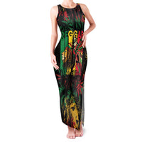 Jamaica Reggae Festival Family Matching Tank Maxi Dress and Hawaiian Shirt One Love Rastafari Culture - Wonder Print Shop