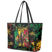 Jamaica Reggae Festival Leather Tote Bag One Love Rastafari Culture - Wonder Print Shop