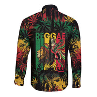 Jamaica Reggae Festival Long Sleeve Button Shirt One Love Rastafari Culture - Wonder Print Shop