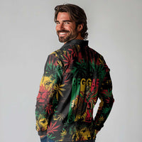 Jamaica Reggae Festival Long Sleeve Polo Shirt One Love Rastafari Culture - Wonder Print Shop