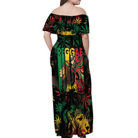 Jamaica Reggae Festival Off Shoulder Maxi Dress One Love Rastafari Culture - Wonder Print Shop