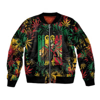 Jamaica Reggae Festival Sleeve Zip Bomber Jacket One Love Rastafari Culture - Wonder Print Shop