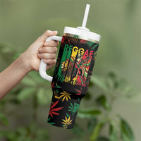 Jamaica Reggae Festival Tumbler With Handle One Love Rastafari Culture - Wonder Print Shop