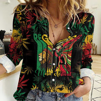 Jamaica Reggae Festival Women Casual Shirt One Love Rastafari Culture - Wonder Print Shop