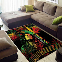 King Of Reggae Legend Bob Area Rug Rasta Cannabis - Wonder Print Shop