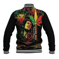 King Of Reggae Legend Bob Baseball Jacket Rasta Cannabis - Wonder Print Shop