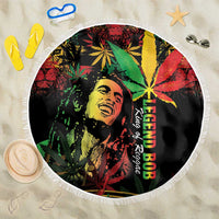 King Of Reggae Legend Bob Beach Blanket Rasta Cannabis - Wonder Print Shop