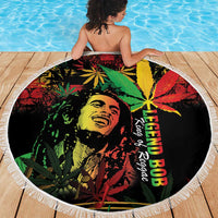 King Of Reggae Legend Bob Beach Blanket Rasta Cannabis - Wonder Print Shop