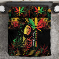King Of Reggae Legend Bob Bedding Set Rasta Cannabis - Wonder Print Shop