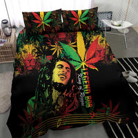 King Of Reggae Legend Bob Bedding Set Rasta Cannabis - Wonder Print Shop