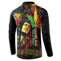 King Of Reggae Legend Bob Button Sweatshirt Rasta Cannabis - Wonder Print Shop