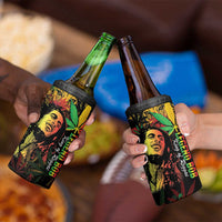 King Of Reggae Legend Bob 4 in 1 Can Cooler Tumbler Rasta Cannabis - Wonder Print Shop