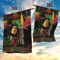 King Of Reggae Legend Bob Garden Flag Rasta Cannabis - Wonder Print Shop